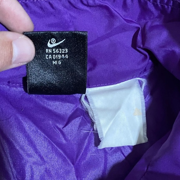 Vintage 90s Nike Windbreaker Track Jacket Adult Size L/XL Zip Back Pouch Running - Picture 4 of 13